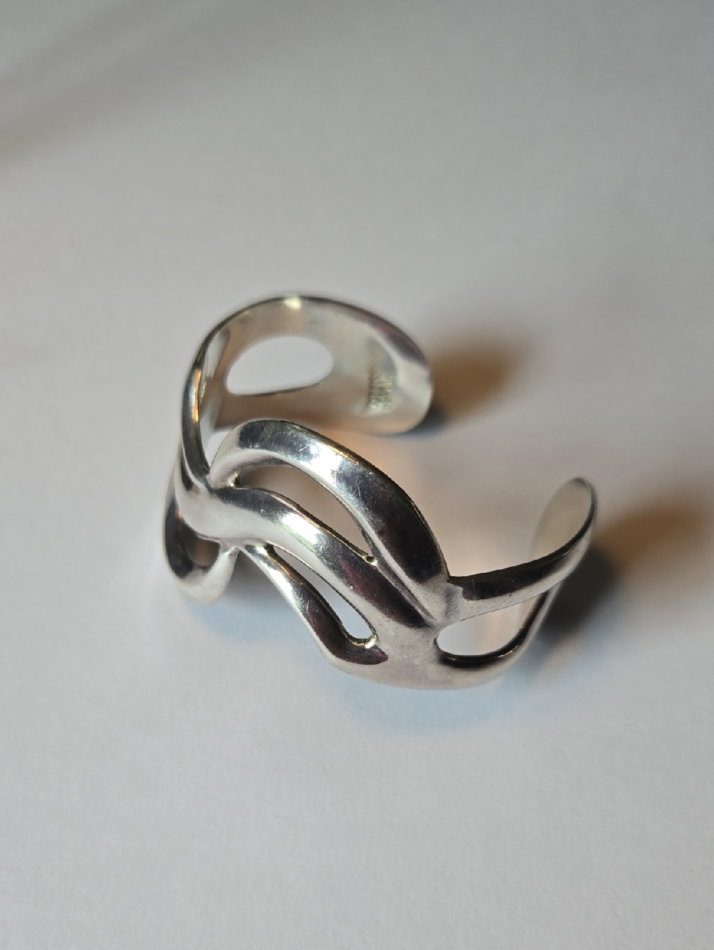 Vintage Taxco 925 Sterling Silver Mexican Open Cuff ART Deco Bracelet